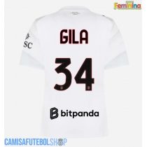 Camisa de time de futebol AC Milan Mario Gila #34 Replicas 2º Equipamento Feminina 2026-27 Manga Curta